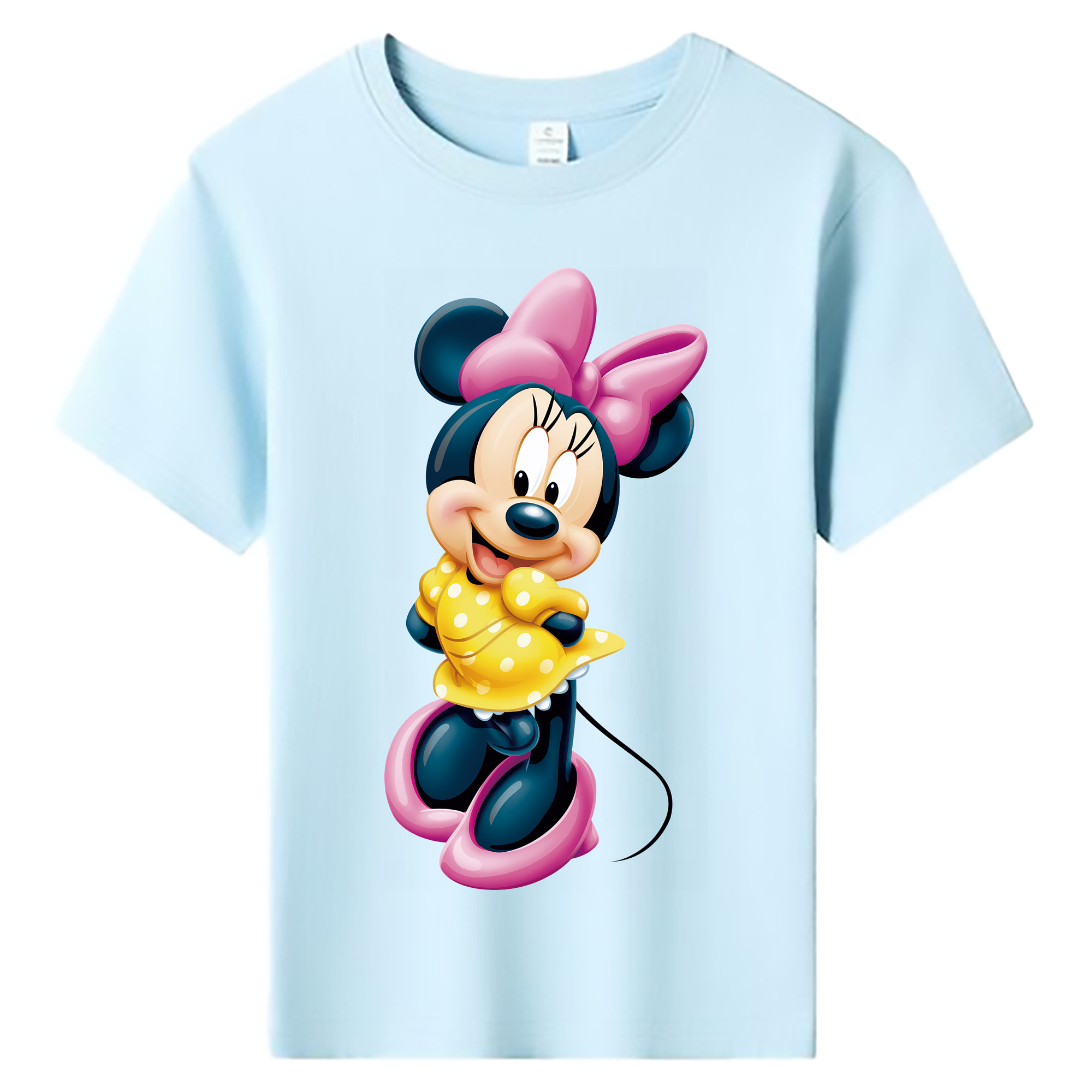 （画像用） ミッキーマウス Mickey Mouse 綿100％キッズTシャツ（フロントプリント）